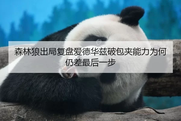 森林狼出局复盘爱德华兹破包夹能力为何仍差最后一步